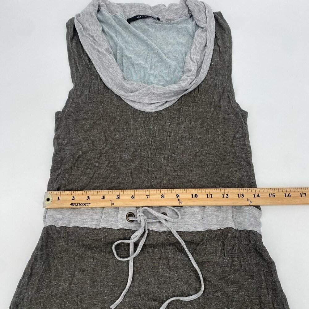 Sita Murt Gray Sleeveless Knit Dress Cowl Neck Size EU 38 / US 4 - Picture 7 of 10